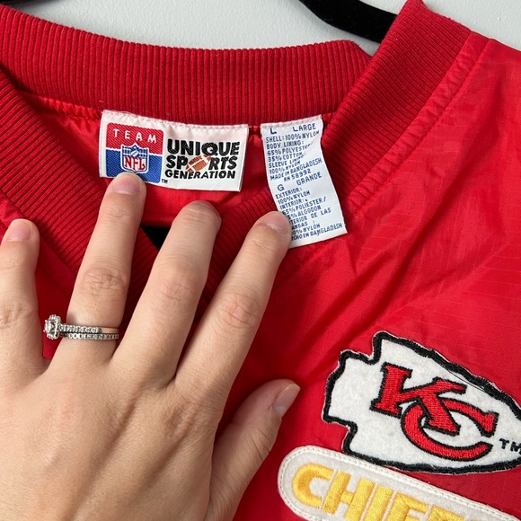 Vintage Unique Sports Kansas City Chiefs Pullover Rain Jacket Size Large - Picture 5 of 9